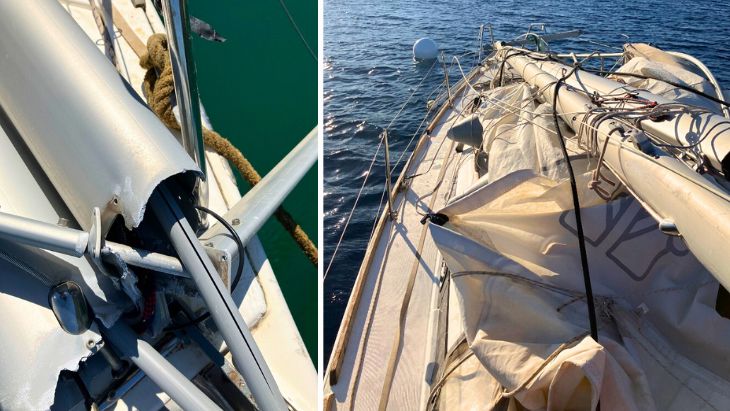 Zřícený stěžeň loď