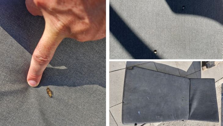 Propálené podsedáky na lodi