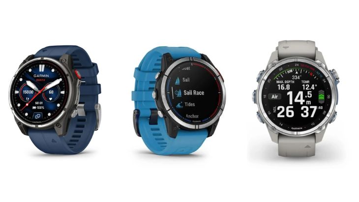 Hodinky Garmin Quatix a Descenst sleva