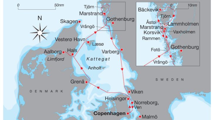 Mapa plavby PO SOUOSTROVÍ GÖTEBORG
